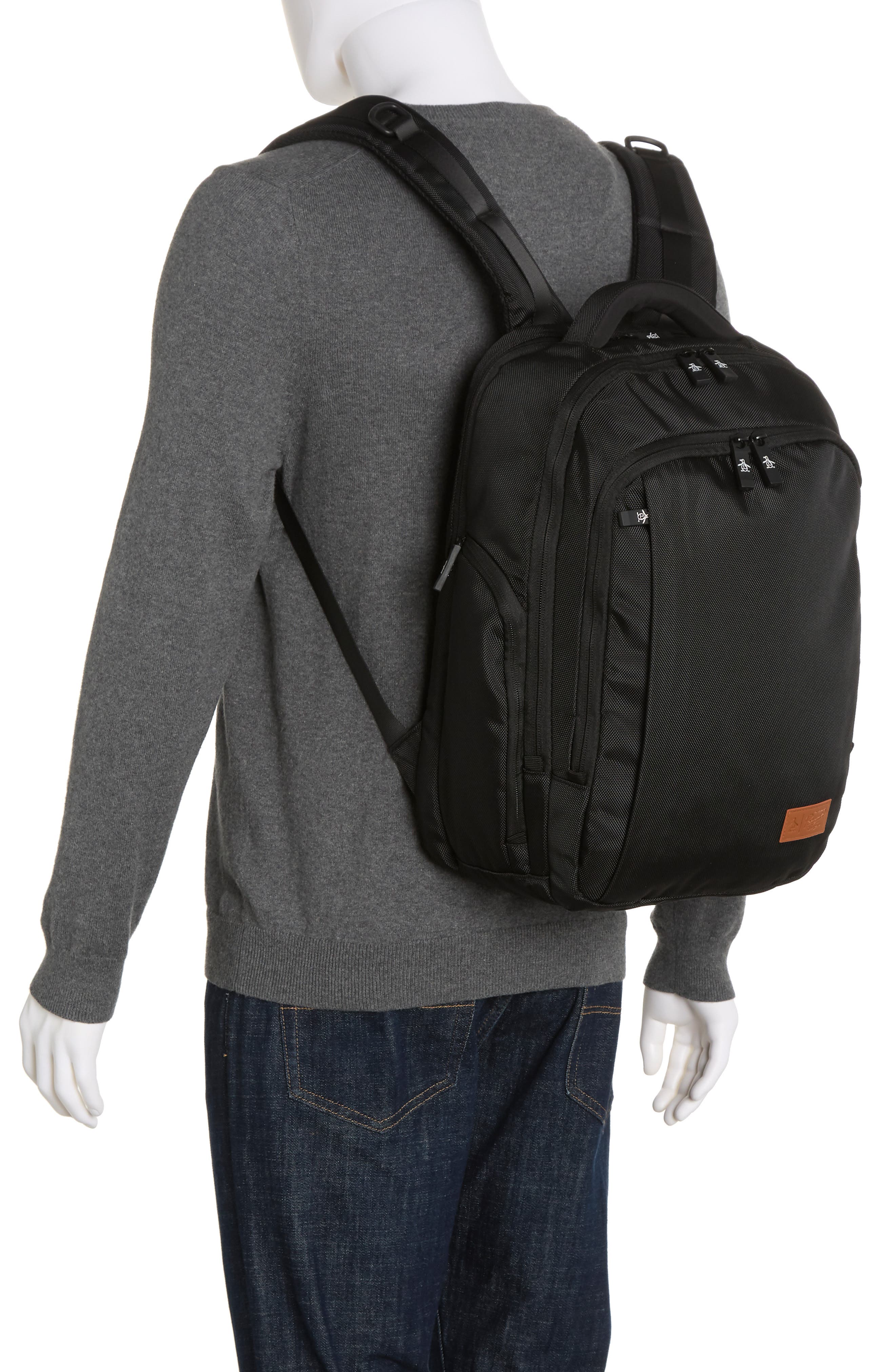 Original Penguin Business Backpack, Alternate, color, Black