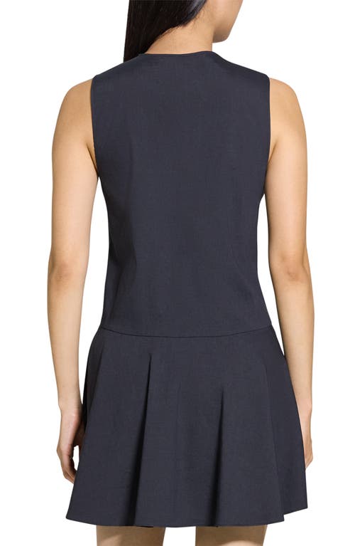 Theory Blue Sleeveless Mini Dress In Concord