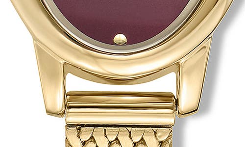 Ettika Oval Face Mesh Strap Watch In Gold