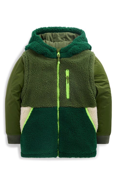 Kids' 2-in-1 Panelled Fleece Mix Jacket