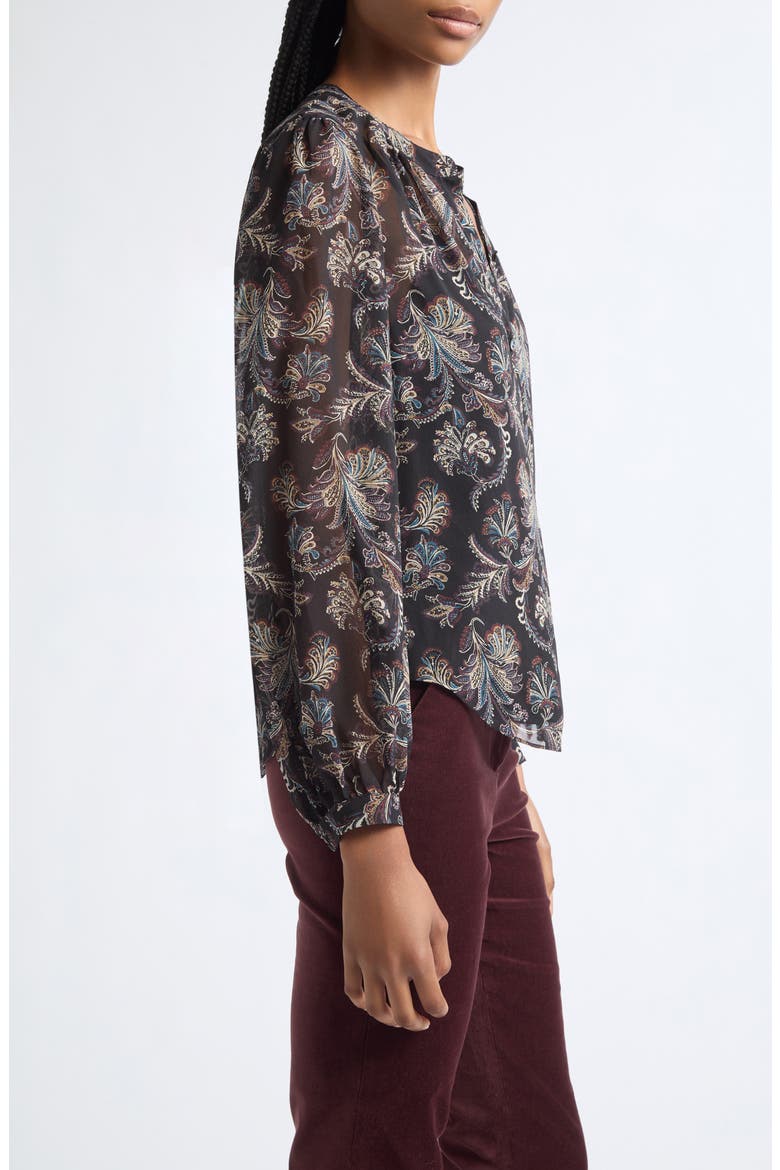 Ashlynn Silk Top, Alternate, color, BLACK MULTI
