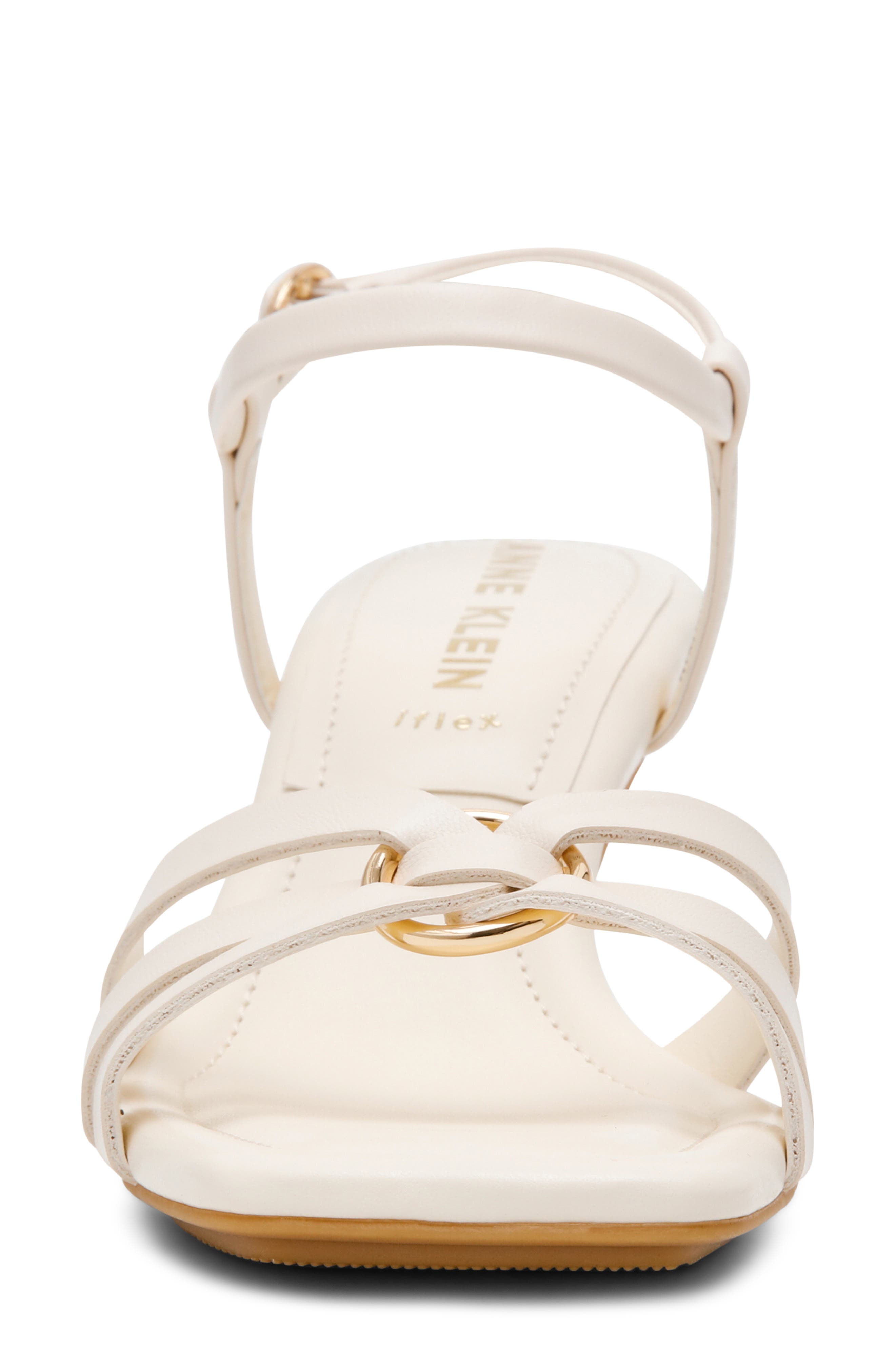 Anne Klein Jazlyn Ankle Strap Sandal, Alternate, color, White Pu
