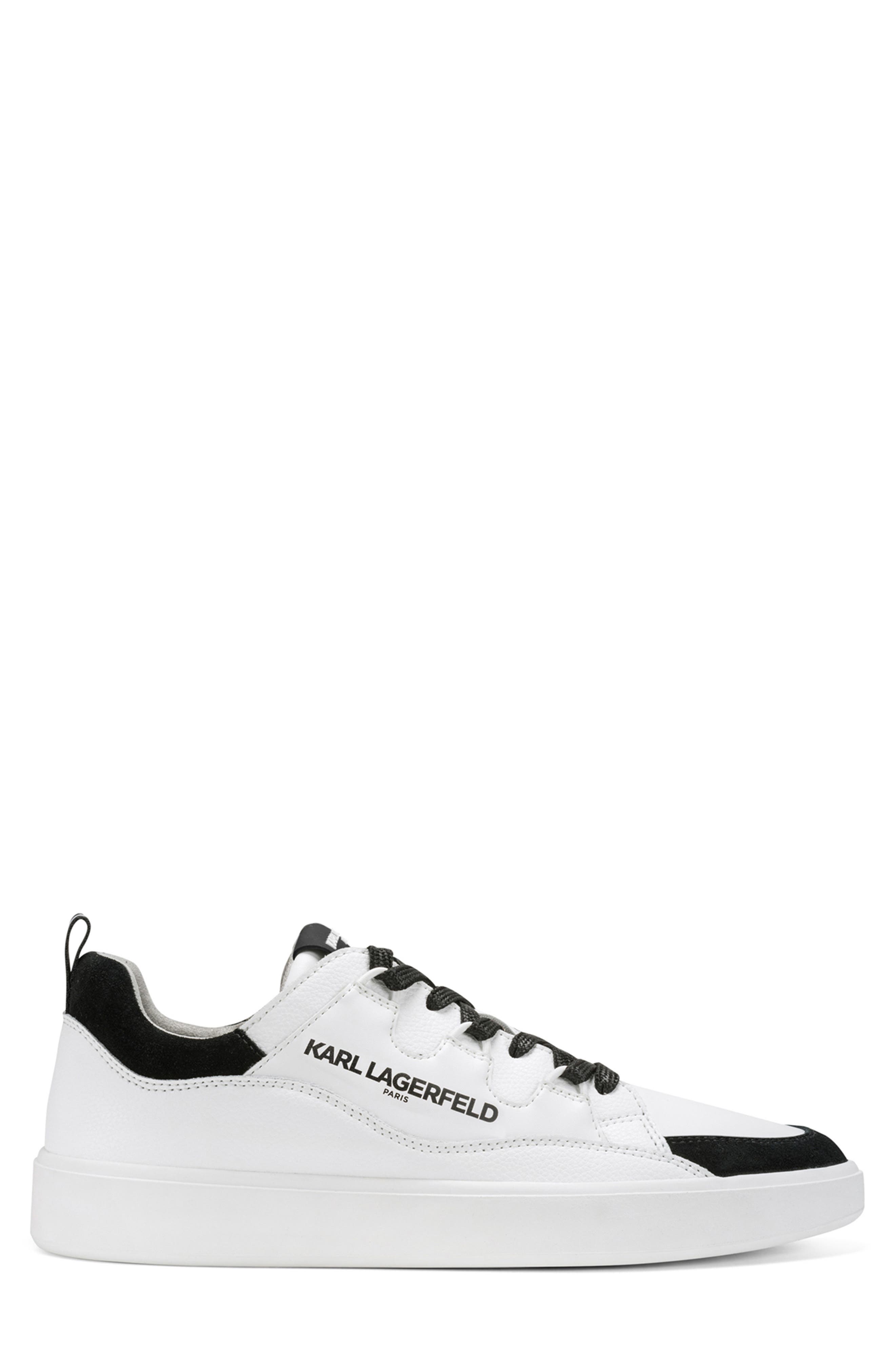KARL LAGERFELD PARIS Parnell Low Profile Sneaker, Alternate, color, White