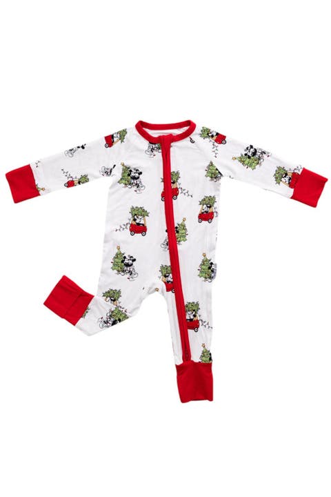 Steamboat Willie Christmas Double Zipper Convertible Romper