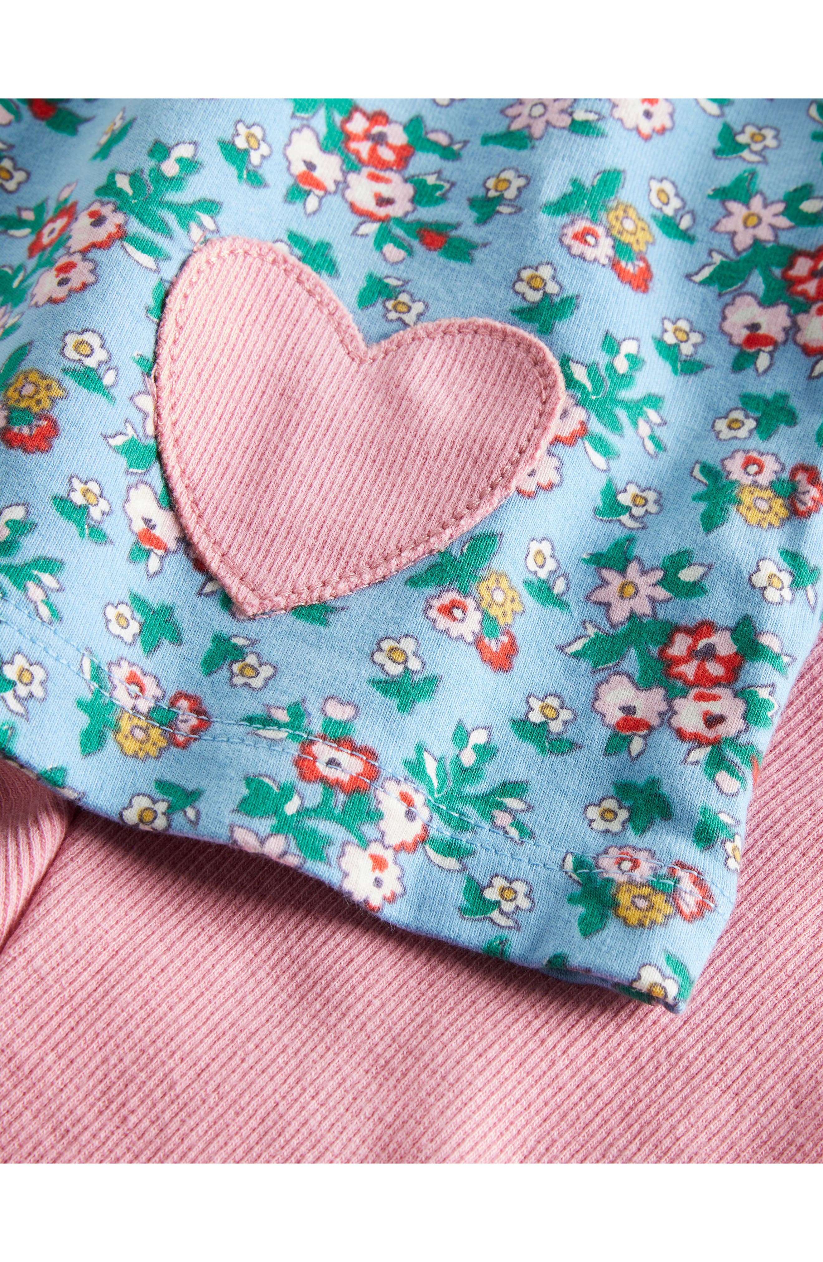 Mini Boden Floral Stretch Cotton Top & Joggers Set | Nordstromrack