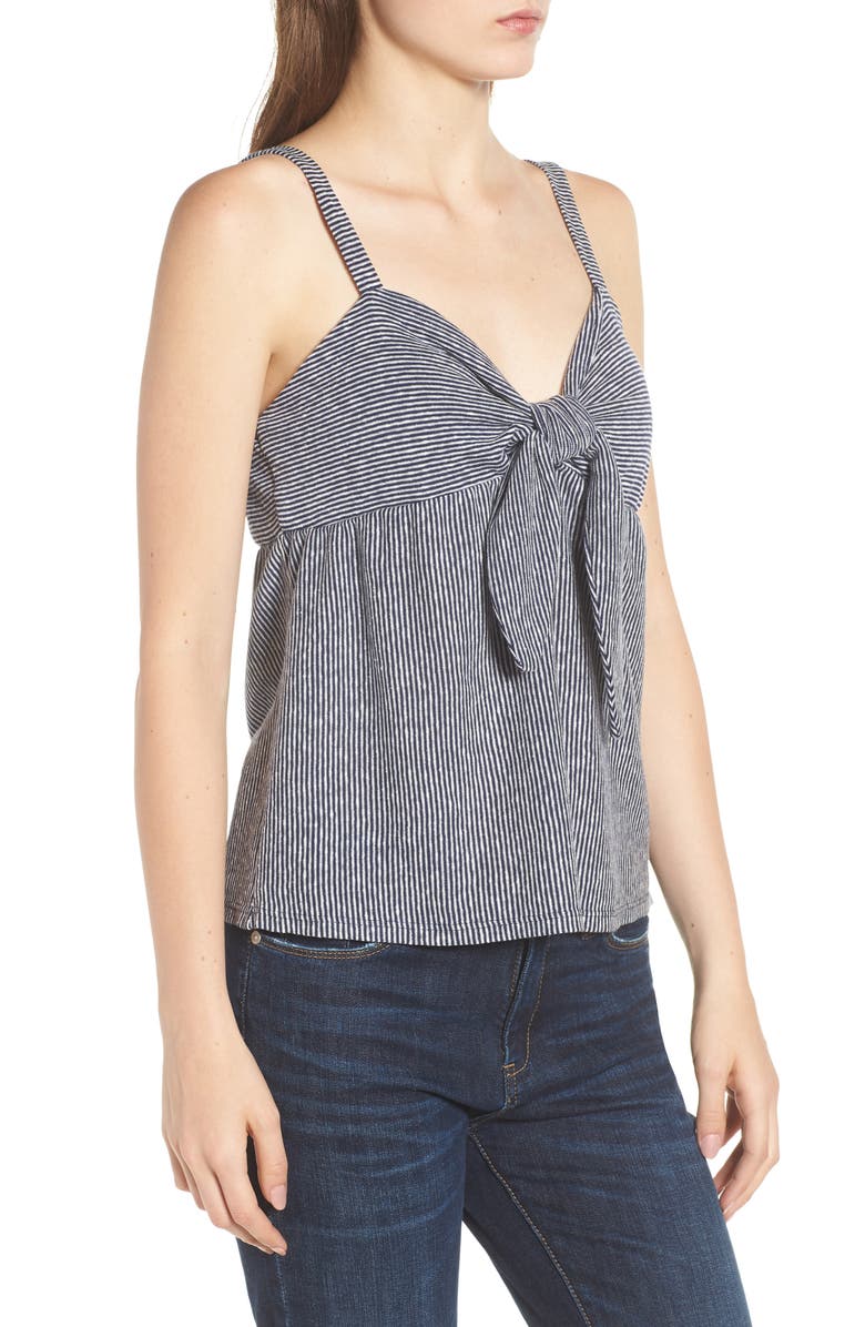 Socialite Knot Front Tank Top, Alternate, color, 