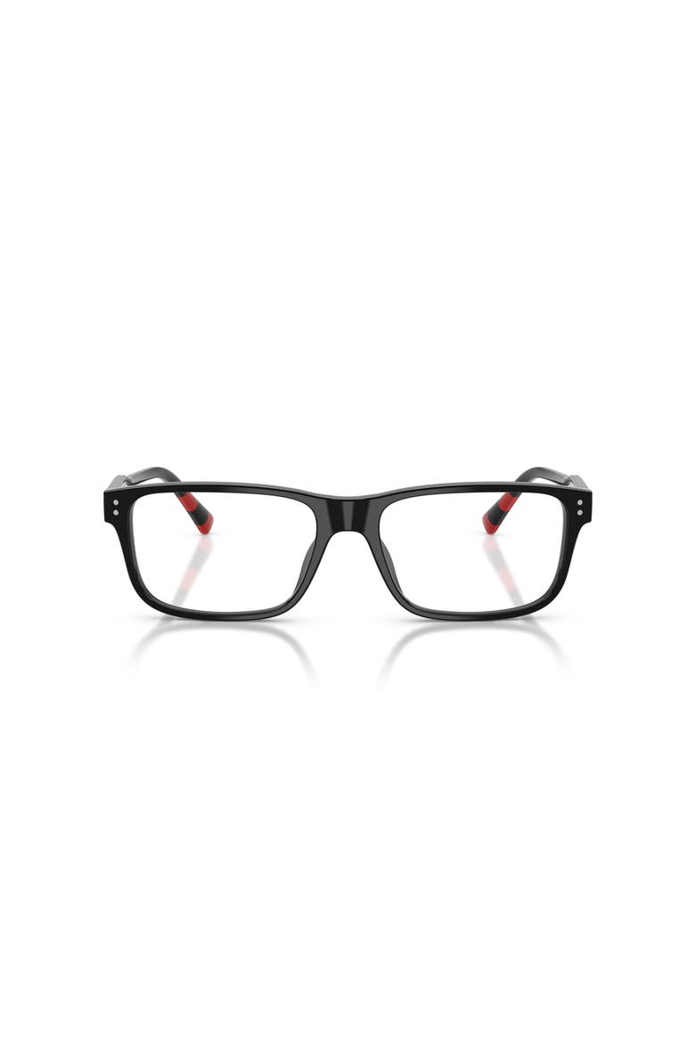 57mm Rectangle optical glasses, Alternate, color, Black