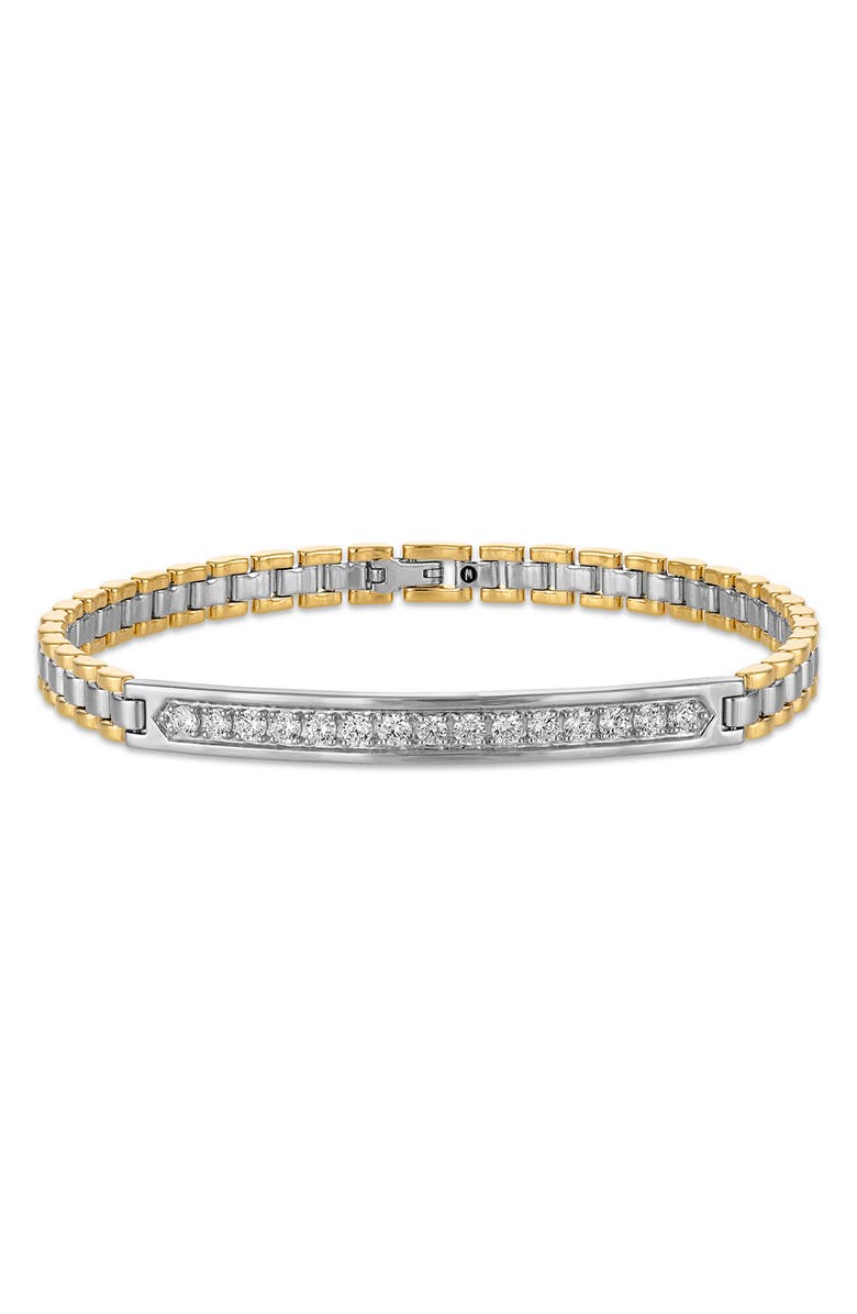 Esquire Two-Tone Diamond Bracelet, Main, color, White