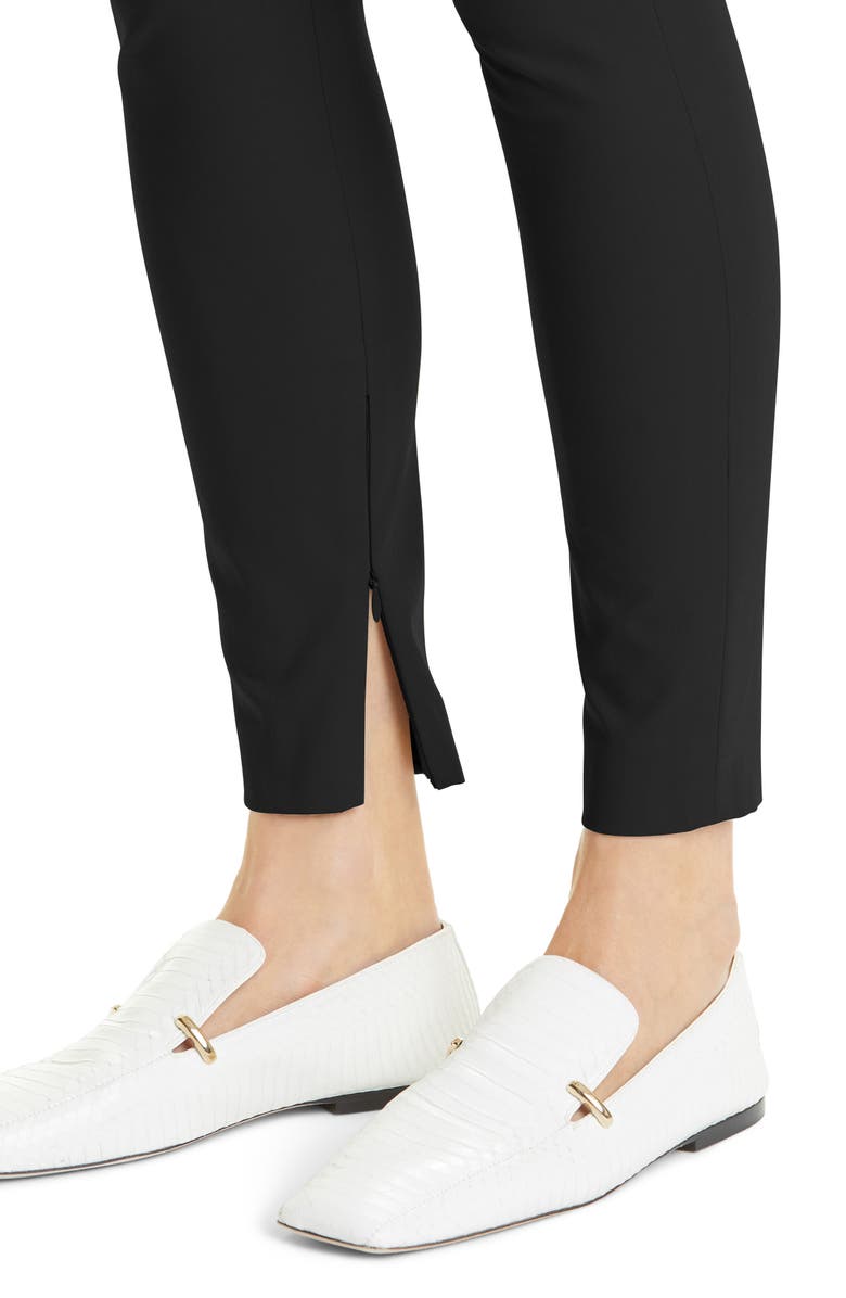 St. John Collection Ankle Zip Stretch Gabardine Pants, Alternate, color, 