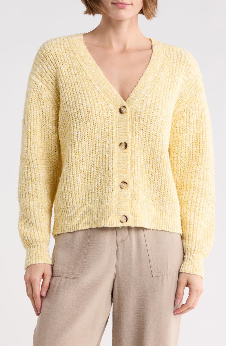 Splendid Elysees V-Neck Cardigan, Main, color, Honeysuckle Beige