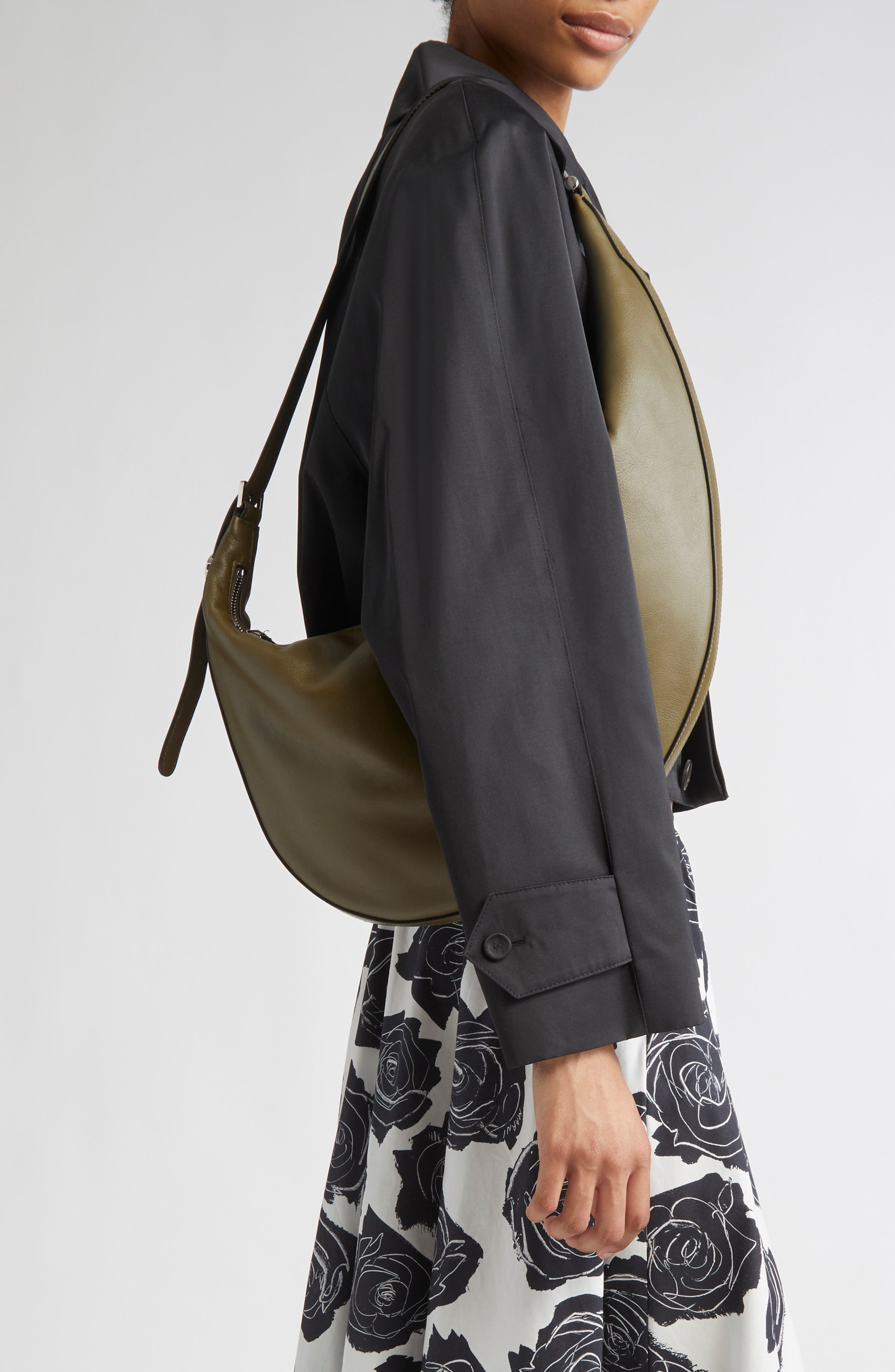 Small Dot Leather Hobo Bag, Alternate, color, 376 - SAGE