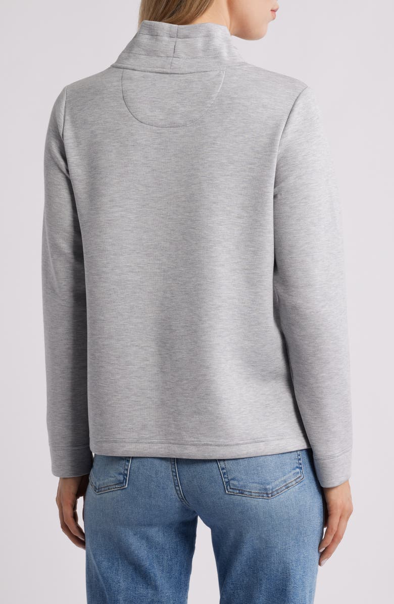 Tommy Bahama Palm Voyage Mock Neck Sweatshirt, Alternate, color, Pearl Grey Heather