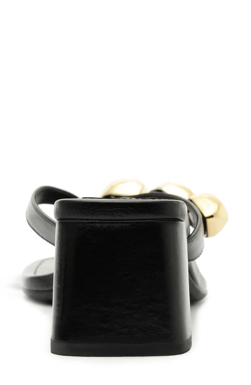 Arezzo Sunny Block Heel Flip Flop In Black