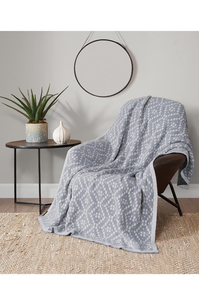 Lucky Brand Jacquard Fuzzy Throw Blanket, Alternate, color,