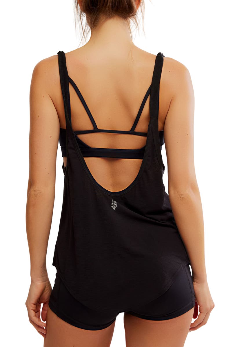 Free People Batter Up Tank, Alternate, color, Black Combo