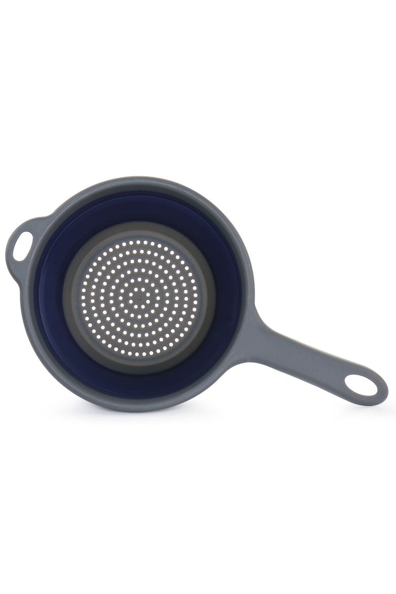 Bluemarine Collapsible Polypropylene Colander with Handle, Alternate, color, Blue