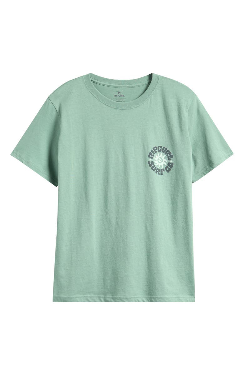 Rip Curl Kids' Pacific Rinse Circle Cotton Graphic T-Shirt, Main, color, Aloe