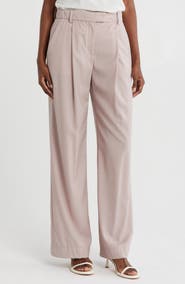 BOSS Traverse Wool Wide Leg Trousers