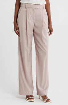BOSS Traverse Wool Wide Leg Trousers