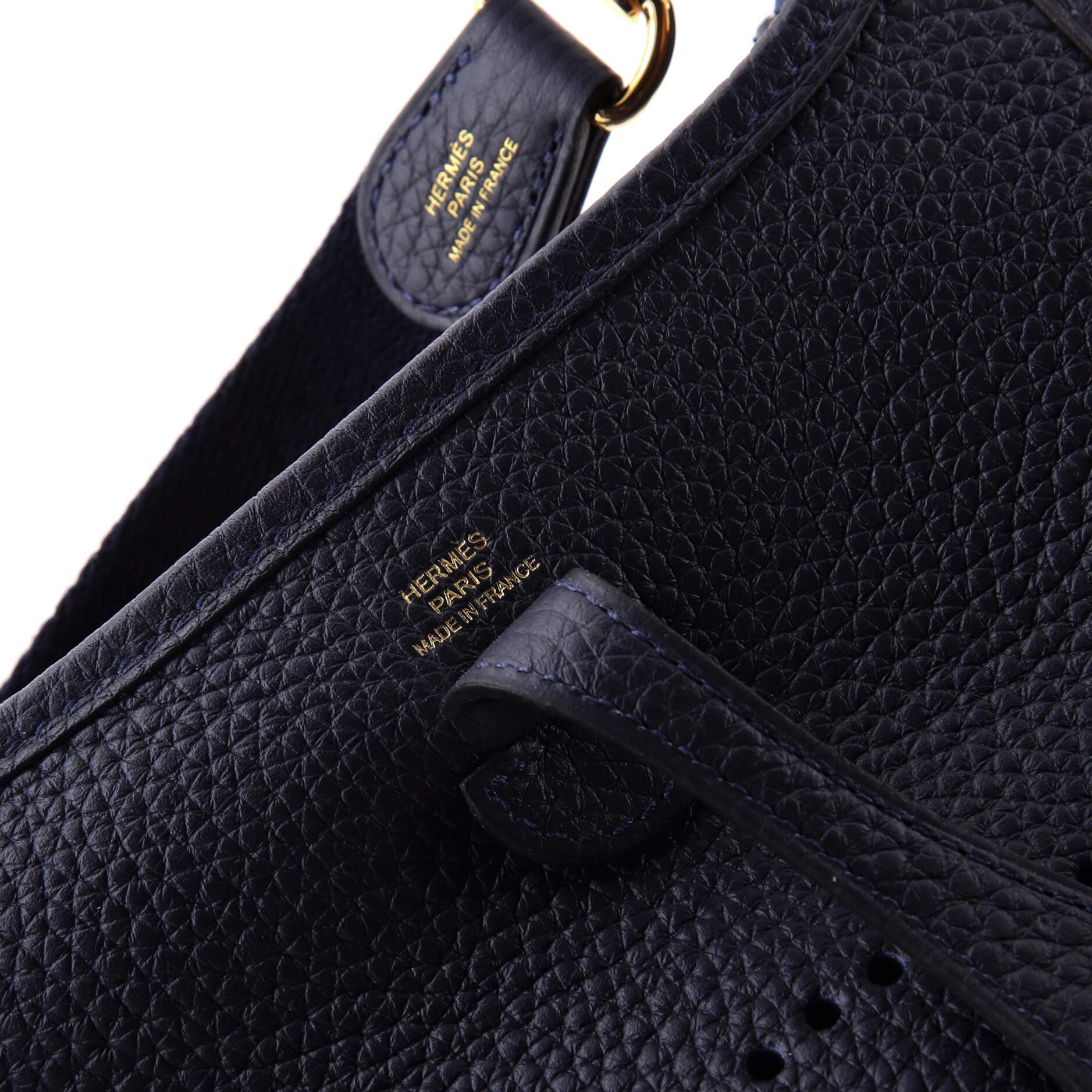 Pre-Owned Hermes Evelyne Bag Gen III Clemence TPM, Alternate, color, Bleu Nuit