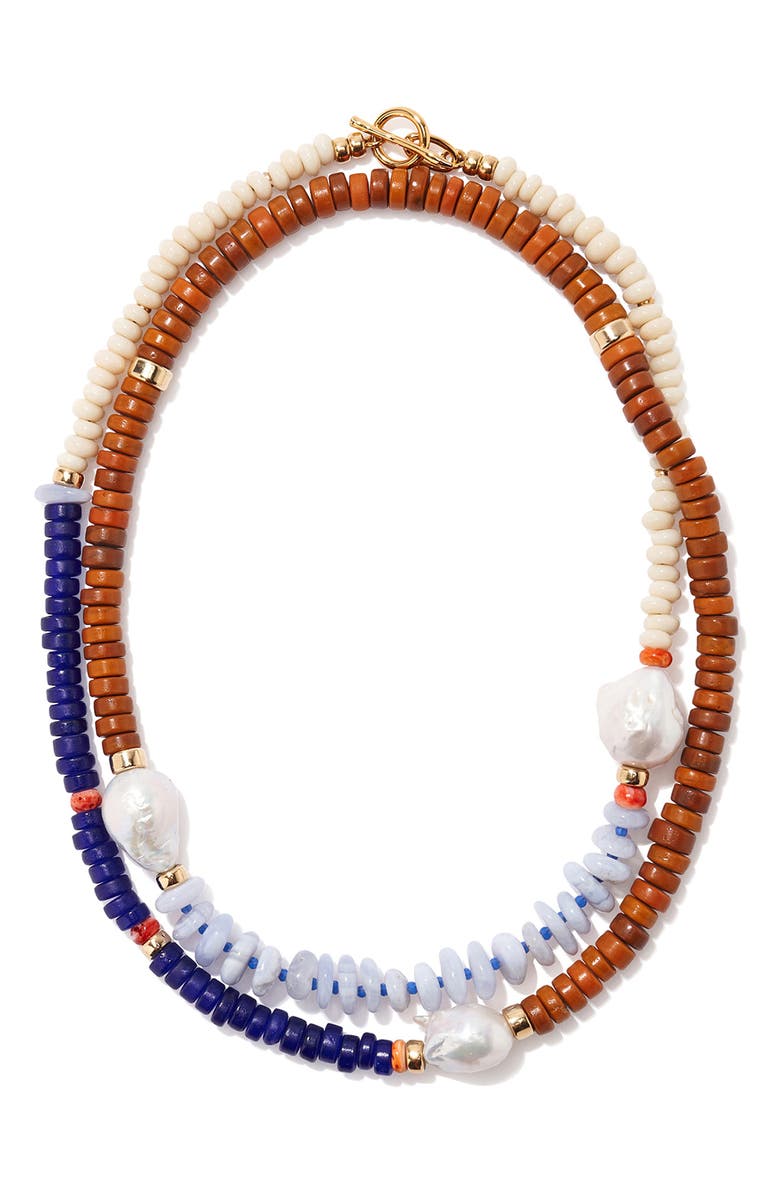 Lizzie Fortunato Cabana Beaded Necklace, Alternate, color,