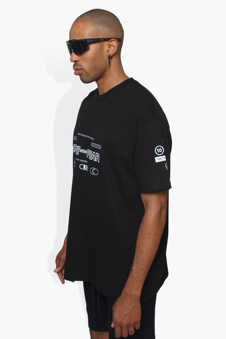 Hope Over Fear Tee, Alternate, color, black