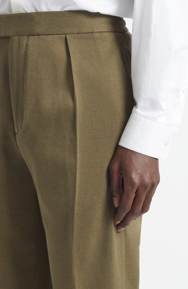 Ralph Lauren Purple Label Calvary Cotton & Wool Twill Pants, Alternate, color, Thicket Moss