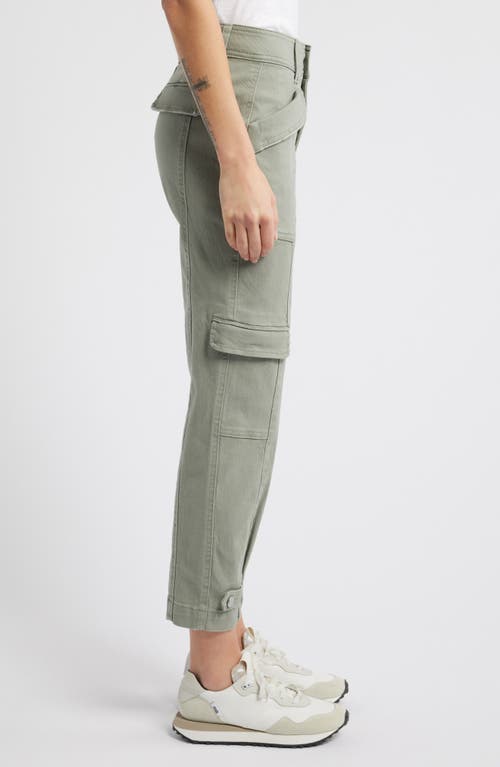 Wit & Wisdom 'ab'solution High Waist Ankle Tapered Twill Cargo Pants In Deep Seagrass