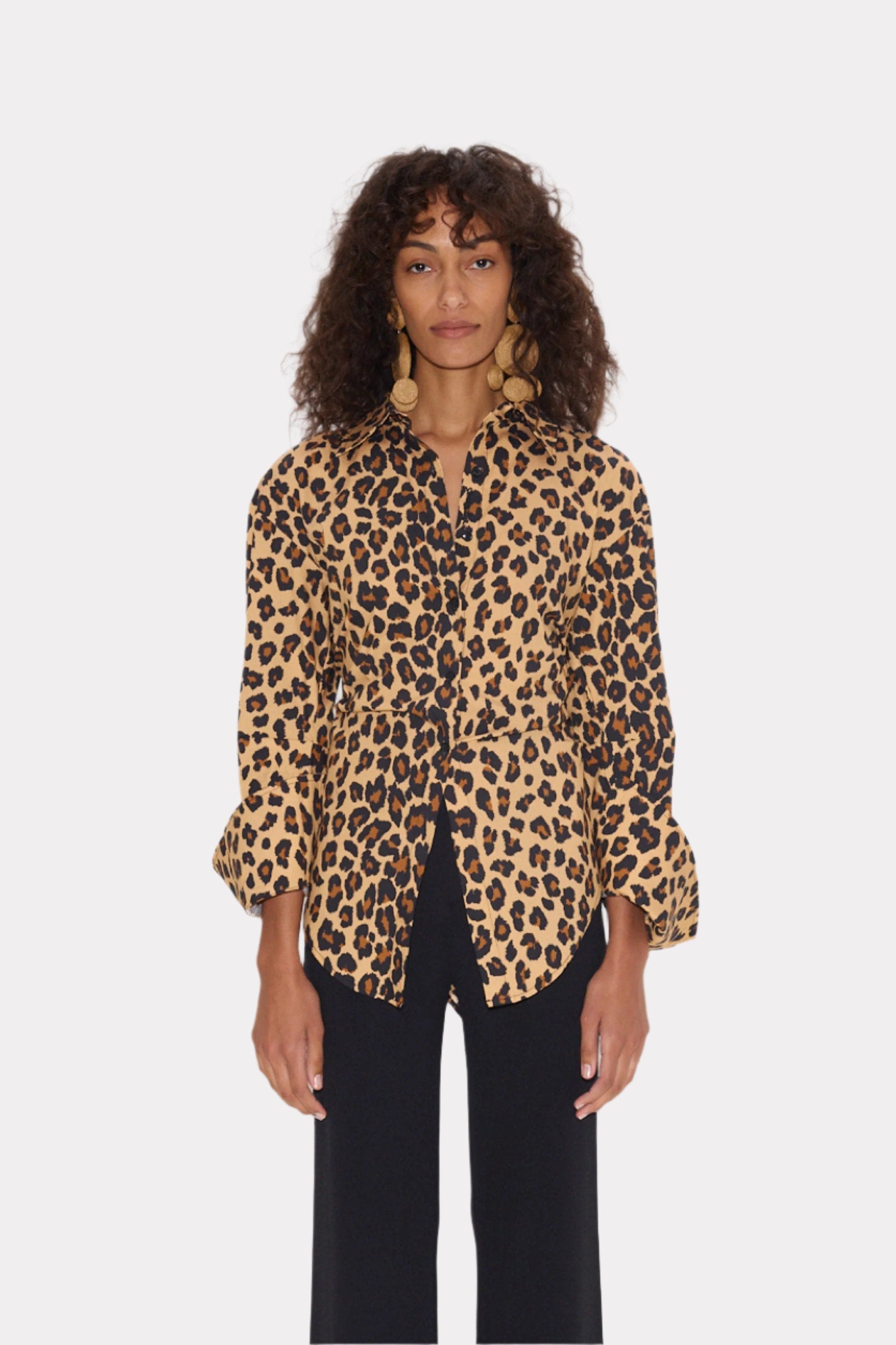Loch Poplin Tie Back Button Up Shirt - image 3