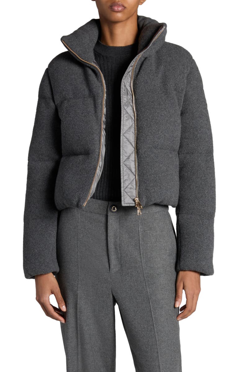 Moncler Breze Cashmere & Nylon Puffer Jacket, Main, color, 