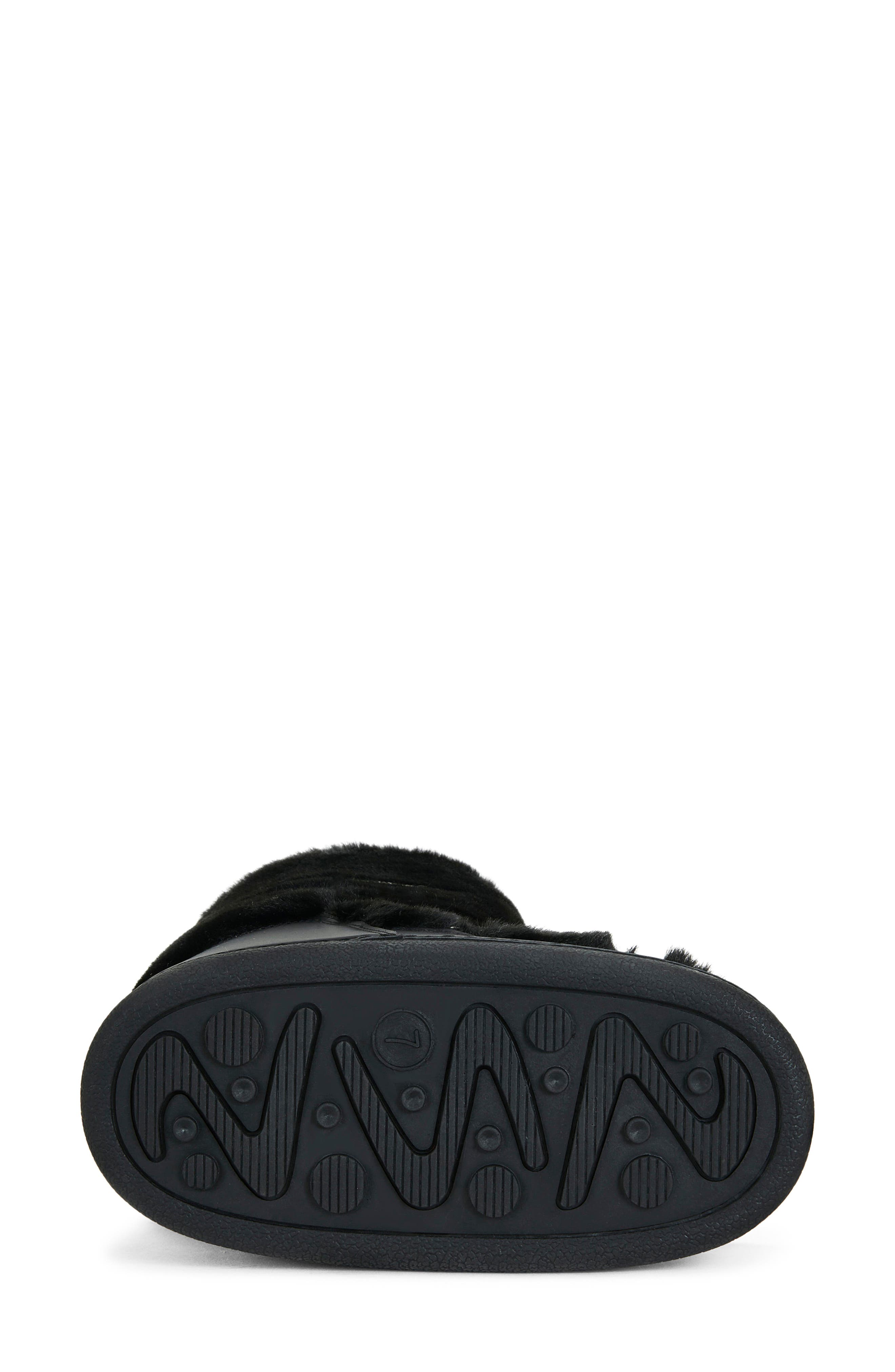 AZALEA WANG Karmela Faux Fur Flatform Snow Bootie, Alternate, color, Black