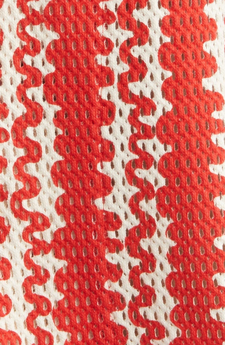 OAS Red Scribble Mesh Camp Shirt, Alternate, color,