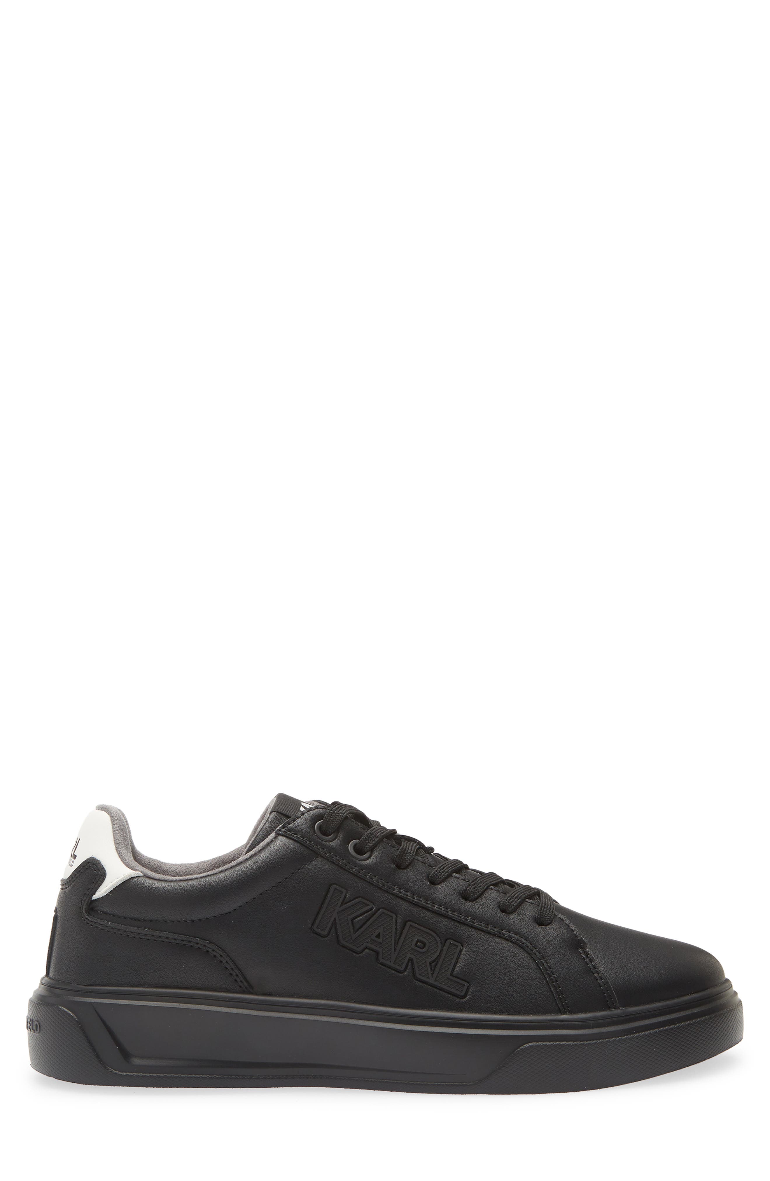 KARL LAGERFELD PARIS Side Karl Low Top Sneaker, Alternate, color, Black