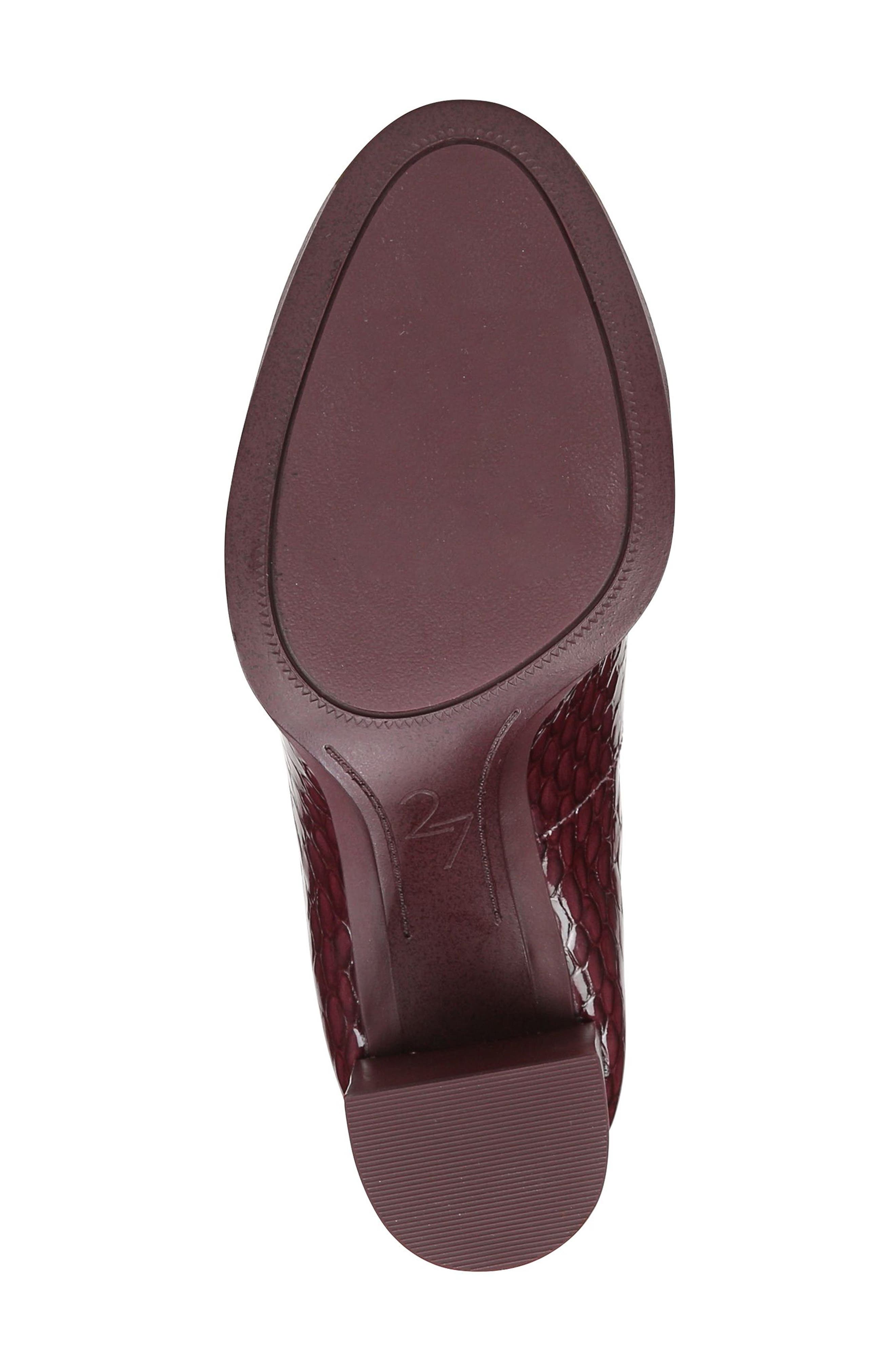 Bliss Loafer Pump, Alternate, color, CAB SAUV CROC LEATHER