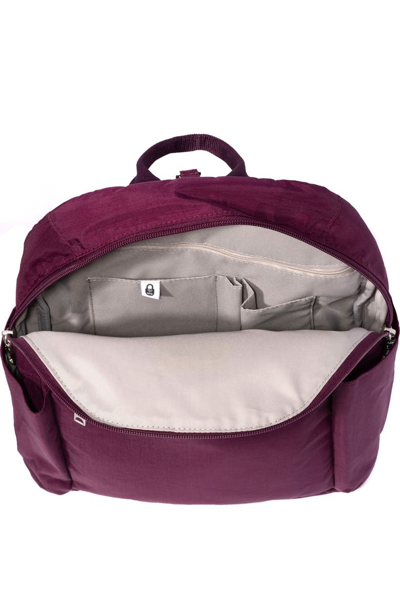 BAGGALLINI Securtex Anti-Theft Vacation Backpack, Alternate, color, Mulberry