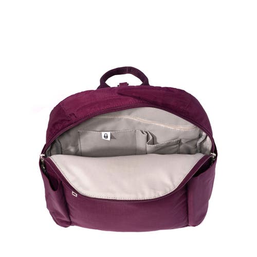 Baggallini Securtex Anti-theft Vacation Backpack In Purple
