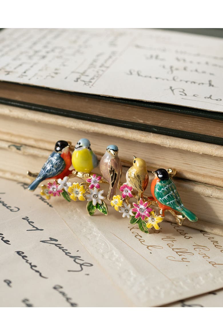 Songbird Serenade Brooch, Alternate, color, Songbird