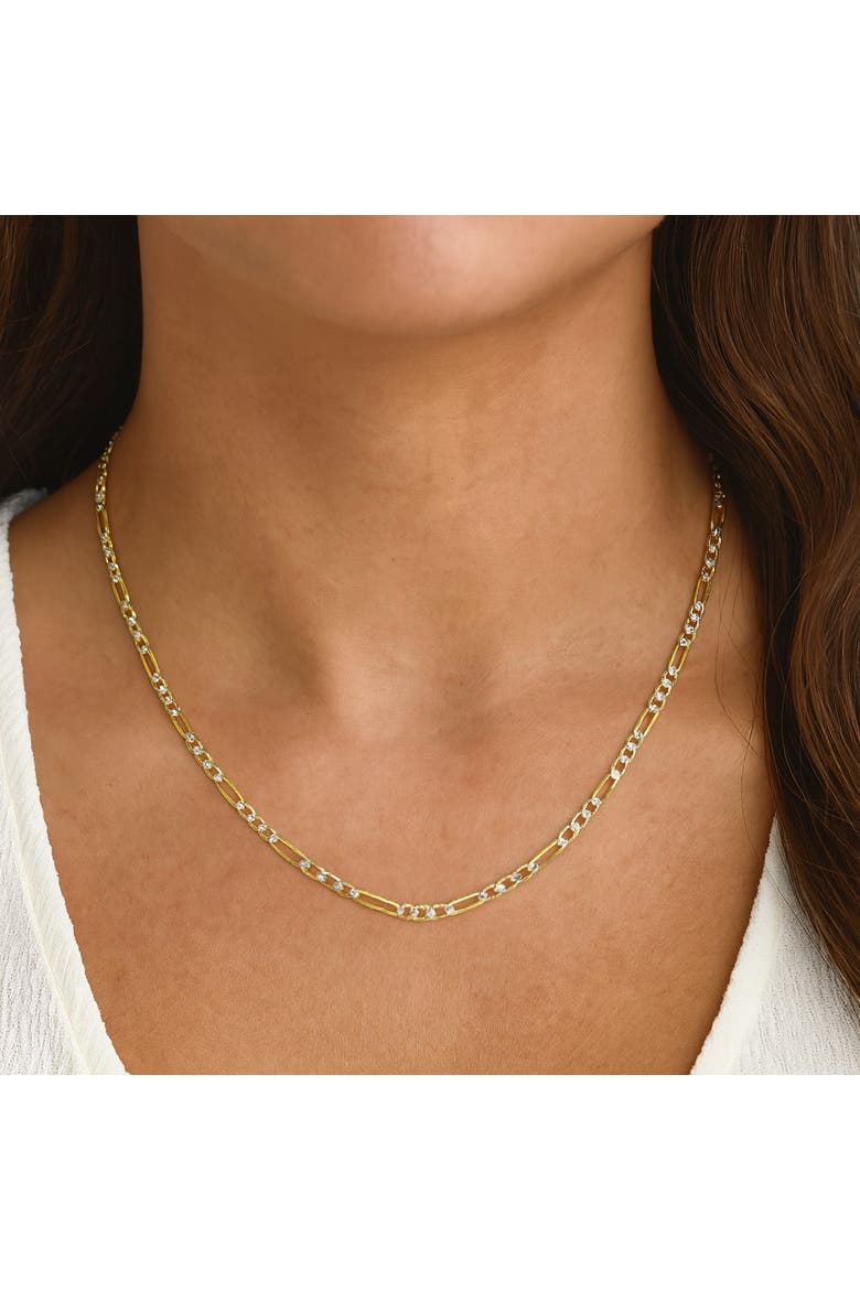 Two Tone Sterling Silver Necklace, Alternate, color, Gold