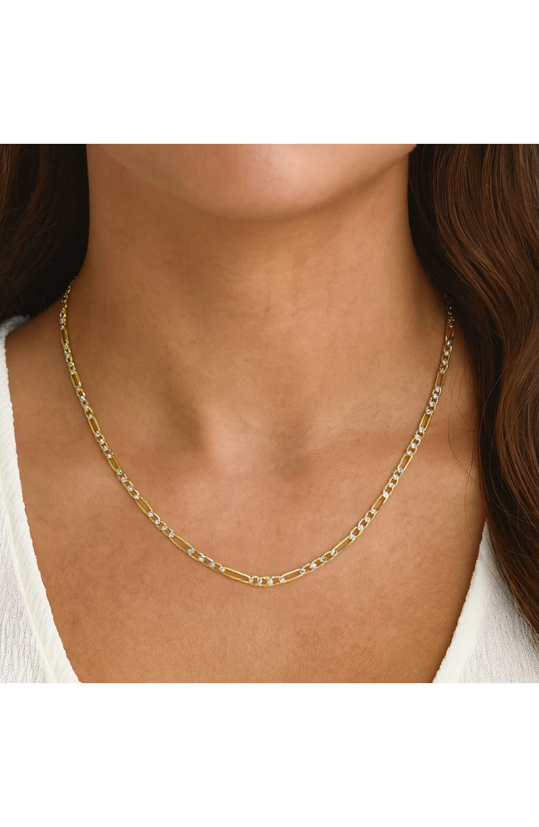 Donatello Gian Two Tone Sterling Silver Necklace, Alternate, color, Gold