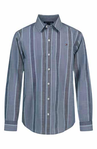Kids' Track Stripe Button-Up Shirt