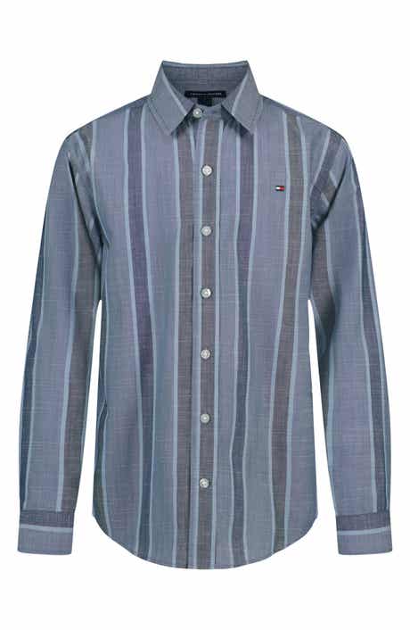 Kids' Track Stripe Button-Up Shirt