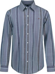 Tommy Hilfiger Kids' Track Stripe Button-Up Shirt