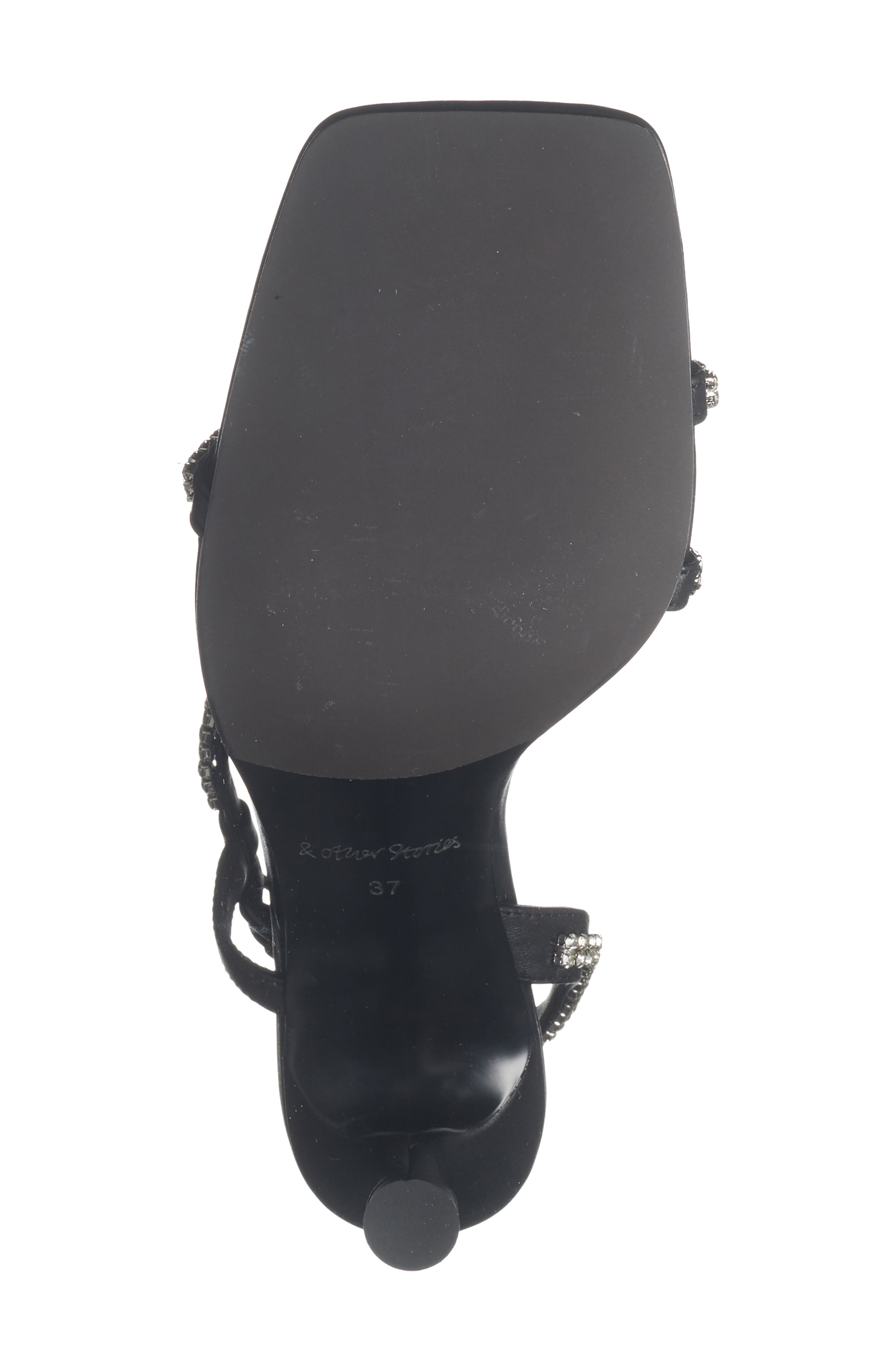 & Other Stories Malou Crystal Strappy Sandal, Alternate, color, Black