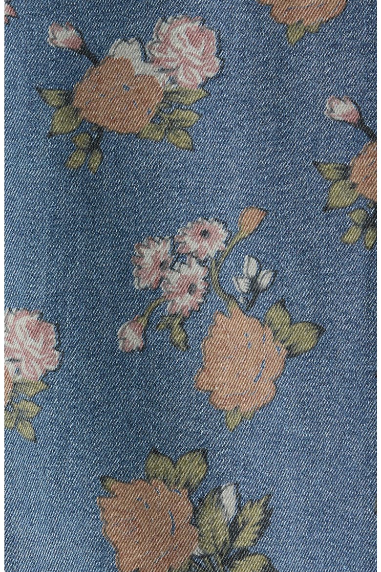 Bouquet Denim Button-Up Shirt Jacket, Alternate, color, INDIGO
