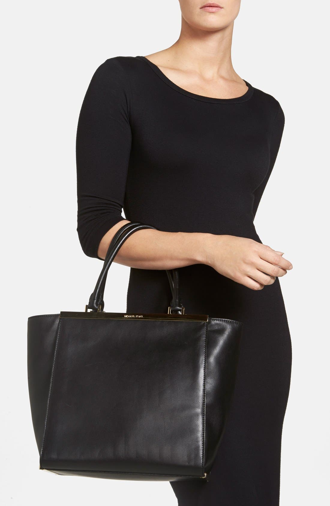 MICHAEL Michael Kors 'Large Lana' Leather Tote, Alternate, color, 