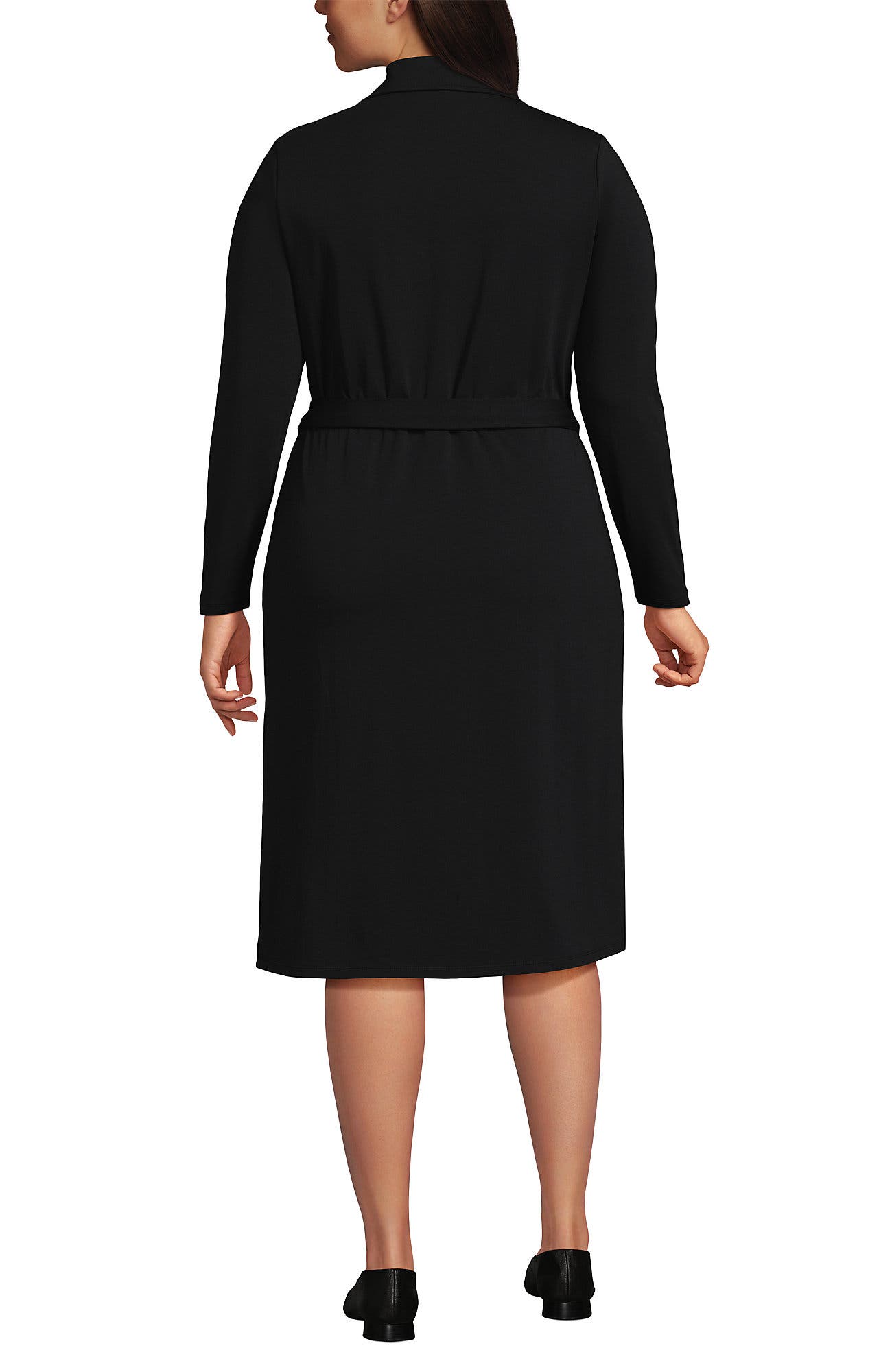 Plus Size Cotton Modal Collared Wrap Dress - image 2