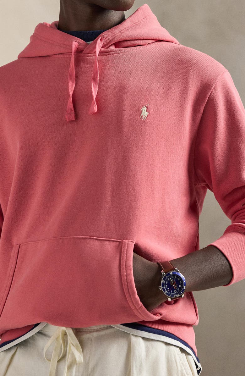 Polo Ralph Lauren French Terry Hoodie, Alternate, color, Red Sky
