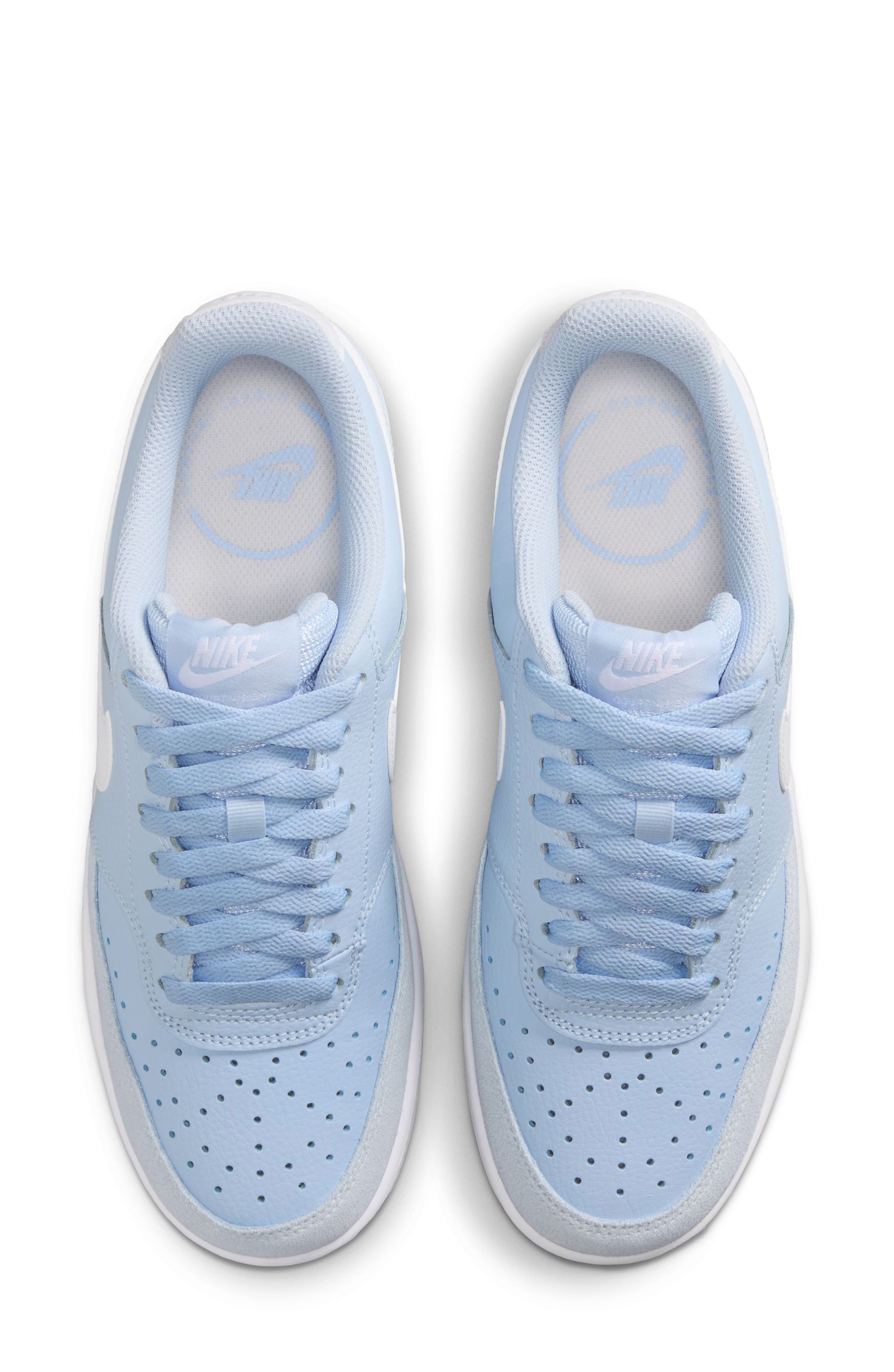 Nike Court Vision Low Sneaker, Alternate, color, Hydrogen Blue/ White