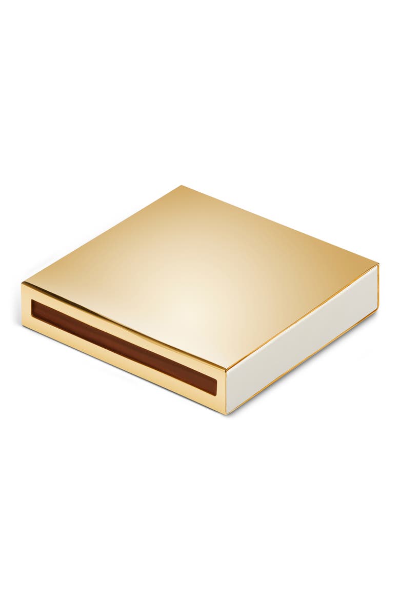 Square Match Sleeve & Matches, Alternate, color, GOLD