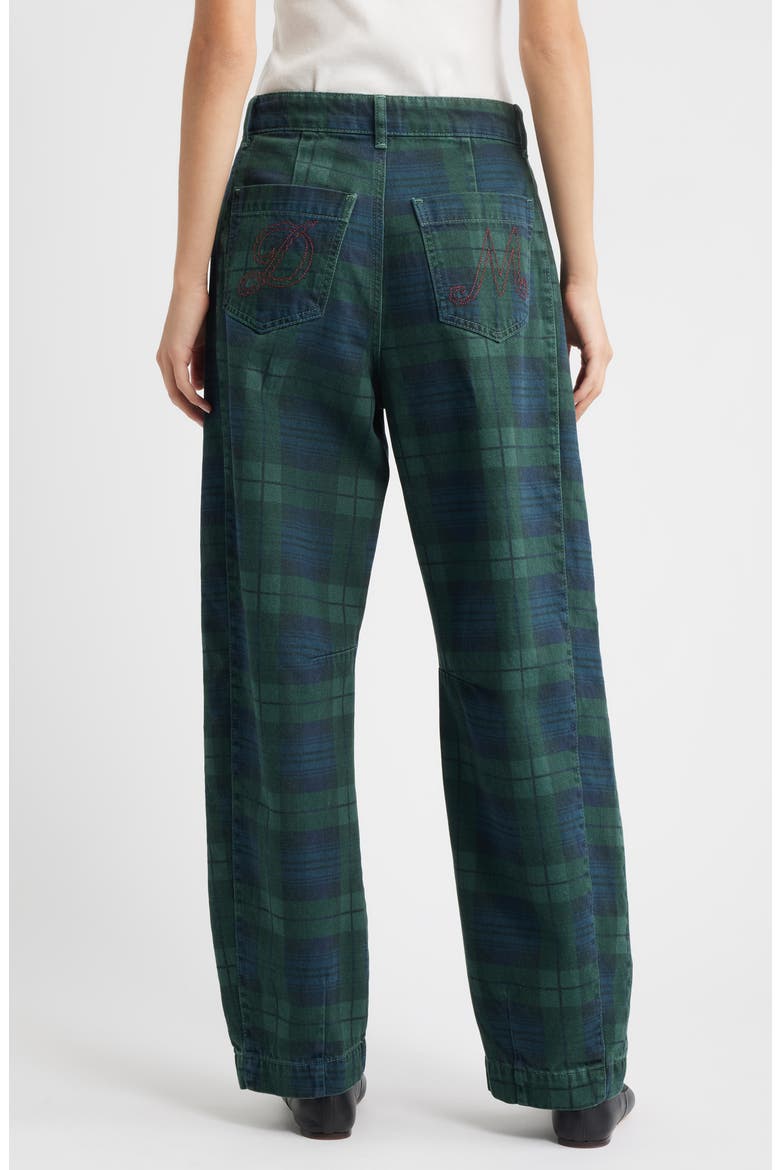 Sinclair Overdye Plaid Jeans, Alternate, color, NAVY